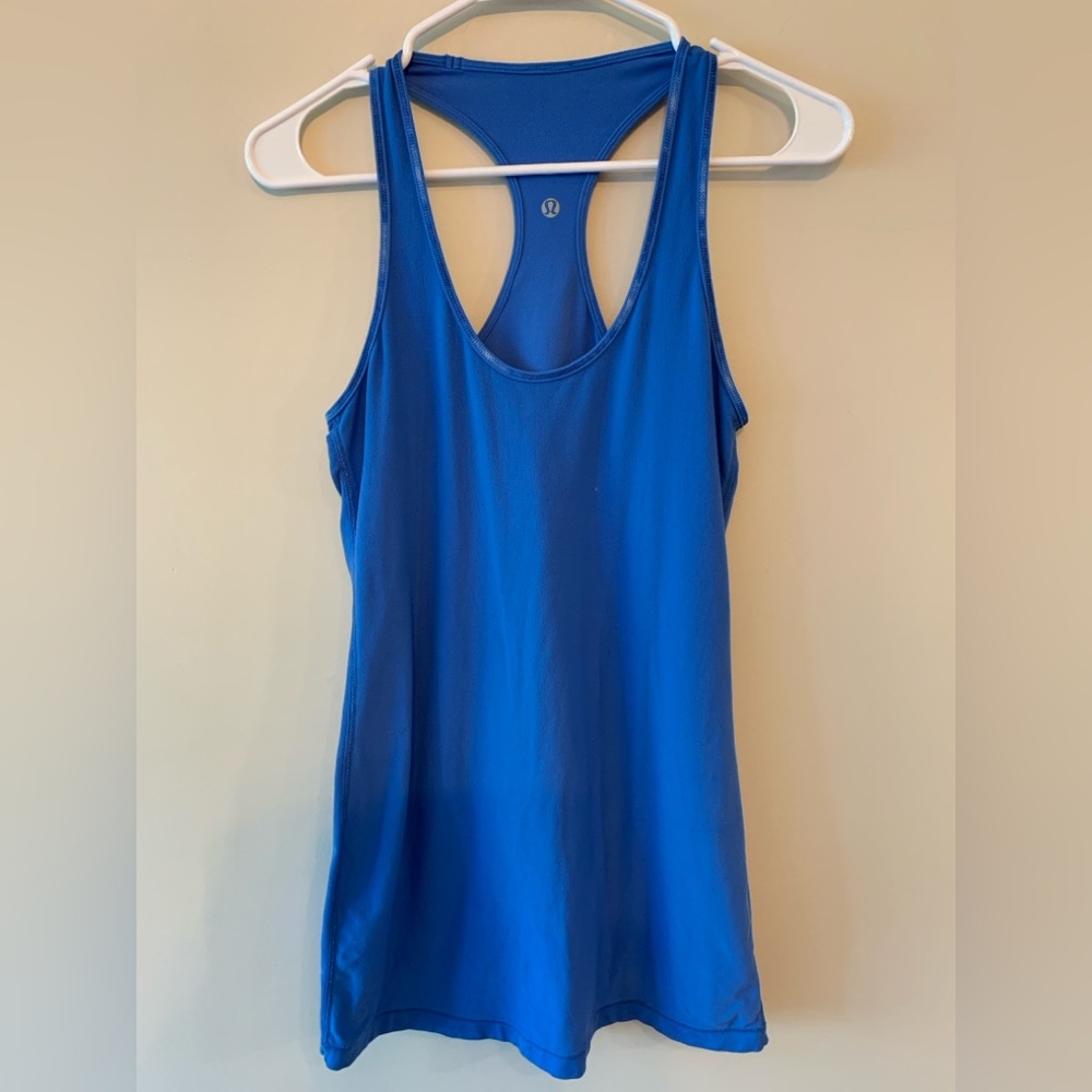 LuLu Lemon Blue Reversable Racerback Tank Top